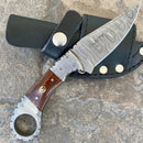 SANITY JEWELRY® Damascus Steel Al Capone - Horizontal & Vertical Carry - Rosewood - 9 inches - AC702
