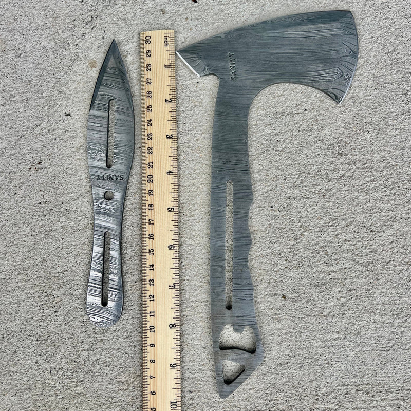 SANITY JEWELRY® Damascus Steel B0G0 - 8" Desperado Throwing Steel - Damascus - DTO1