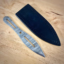 SANITY JEWELRY® Damascus Steel B0G0 - 8" Desperado Throwing Steel - Damascus - DTO1