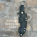 Sanity Jewelry Damascus Steel Belt Sheath Left Handed Vertical 11” Al Capone - Rose Wood - Damascus - Horizontal & Vertical Carry - AC04