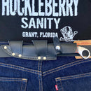 Sanity Jewelry Damascus Steel BOGO - 11” Al Capone - Orange & Black Wood - Damascus - Horizontal & Vertical Carry - AC02