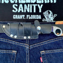 Sanity Jewelry Damascus Steel BOGO - 9” Al Capone - Purple Wood - Damascus - Horizontal & Vertical Carry - PE17