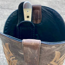 SANITY JEWELRY® Damascus Steel Boot Sheath W/Clip 6” Cole Younger - Boot Sheath W/Clip - Tanto Bone - CYT01