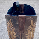 SANITY JEWELRY® Damascus Steel Boot Sheath W/Clip 6" Cole Younger - Boot Sheath W/Clip - Tanto Buffalo Horn - CYT02