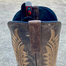SANITY JEWELRY® Damascus Steel Boot Sheath W/Clip 6" Cole Younger - Boot Sheath W/Clip - Tanto Red & Black Wood - CYT03