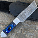 SANITY JEWELRY® Damascus Steel Boot Sheath W/Clip Buy 1 Get 1 - Boot Sheath W/Clip - 6" Cole Younger - Tanto - Blue & Black Wood - CYT04
