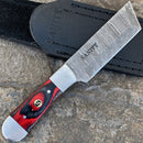 SANITY JEWELRY® Damascus Steel Boot Sheath W/Clip Buy 1 Get 1 - Boot Sheath W/Clip - 6" Cole Younger - Tanto - Red & Black Wood - CYT03