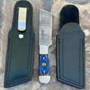 SANITY JEWELRY® Damascus Steel Boot/Vest Sheath 6" Cole Younger - Boot/Vest Sheath or Horizontal/Vertical Sheath - Tanto Blue & Black Wood - CYT04