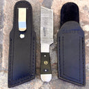 SANITY JEWELRY® Damascus Steel Boot/Vest Sheath 6" Cole Younger - Boot/Vest Sheath or Horizontal/Vertical Sheath - Tanto Buffalo Horn - CYT02