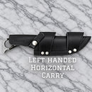 SANITY JEWELRY® Damascus Steel Left Handed Horizontal 11" John Dillinger - Damascus - Bone We The People - JDE02