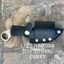 SANITY JEWELRY® Damascus Steel Left Handed Horizontal 7" Al Capone - Horizontal & Vertical Carry - D2 Steel - Rosewood - 7 inches - A2702