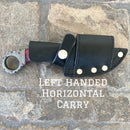 SANITY JEWELRY® Damascus Steel Left Handed Horizontal 7" Al Capone - Horizontal & Vertical Carry - Red & Black Wood - 7 inches - AC701