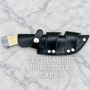 SANITY JEWELRY® Damascus Steel Left Handed Horizontal 8.5" Lucky Luciano - Damascus - Bone - LL02