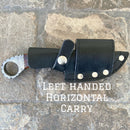 SANITY JEWELRY® Damascus Steel Left Handed Horizontal Al Capone - Horizontal & Vertical Carry - Rosewood - 9 inches - AC702