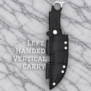 SANITY JEWELRY® Damascus Steel Left Handed Vertical 11" John Dillinger - Damascus - Bone We The People - JDE02