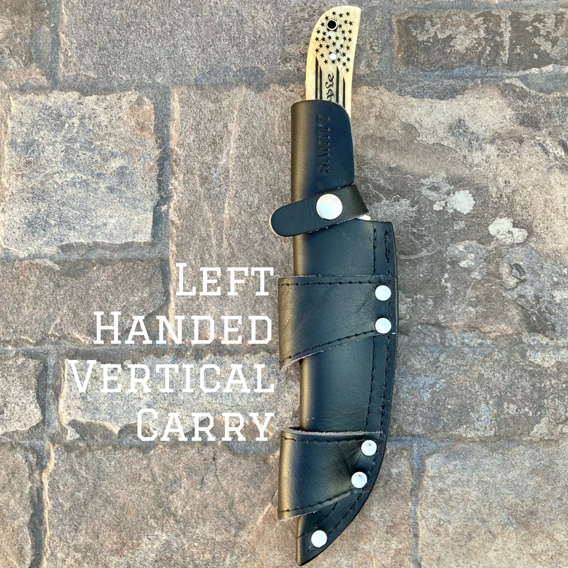 SANITY JEWELRY® Damascus Steel Left Handed Vertical 11" Johnny Ringo - We The People Bone Damscus - JR06