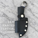 SANITY JEWELRY® Damascus Steel Left Handed Vertical 7.5" Al Capone Damascus Steel Kitchen & Camp Knife - Blue - AC705