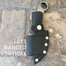 SANITY JEWELRY® Damascus Steel Left Handed Vertical 7.5” Al Capone - Stag Antler - Damascus - Horizontal & Vertical Carry - AC708