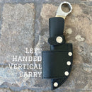 SANITY JEWELRY® Damascus Steel Left Handed Vertical 7" Al Capone - Horizontal & Vertical Carry - D2 Steel - Bone - 7 inches - A2704