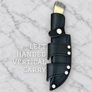 SANITY JEWELRY® Damascus Steel Left Handed Vertical 8.5" Lucky Luciano - Damascus - Bone - LL02