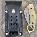 SANITY JEWELRY® Damascus Steel New - 8" Outlaw Series - Damascus Steel Folder - Bone Horn - OF03