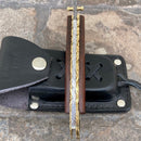 SANITY JEWELRY® Damascus Steel New - 8" Outlaw Series - Damascus Steel Folder - Mahogany - OF04