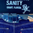 SANITY JEWELRY® Damascus Steel New - 9" Angelo the Hook - Stag Antler - Damascus - Horizontal & Vertical Carry - AH01