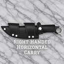 SANITY JEWELRY® Damascus Steel Right Handed Horizontal 11" John Dillinger - Damascus - Bone - JDE08