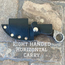 SANITY JEWELRY® Damascus Steel Right Handed Horizontal 7" Al Capone - Horizontal & Vertical Carry - Buffalo Horn - 7 inches - AC704