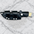 SANITY JEWELRY® Damascus Steel Right Handed Horizontal 8.5" Lucky Luciano - Damascus - Bone - LL02