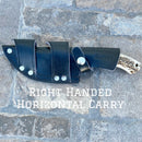 SANITY JEWELRY® Damascus Steel Right Handed Horizontal Carry New - 9" Angelo the Hook - Stag Antler - Damascus - Horizontal & Vertical Carry - AH01