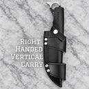 SANITY JEWELRY® Damascus Steel Right Handed Vertical 11" John Dillinger - Damascus - Bone - JDE08