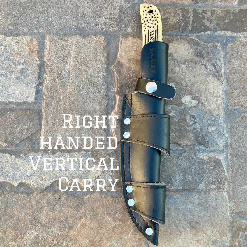 SANITY JEWELRY® Damascus Steel Right Handed Vertical 11" Johnny Ringo - We The People Bone Damscus - JR06