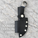SANITY JEWELRY® Damascus Steel Right Handed Vertical 7.5" Al Capone Damascus Steel Kitchen & Camp Knife - Blue - AC705
