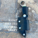 SANITY JEWELRY® Damascus Steel Right Handed Vertical 7.5” Al Capone - Green & Black Wood - Damascus - Horizontal & Vertical Carry - AC707