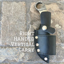 SANITY JEWELRY® Damascus Steel Right Handed Vertical 7" Al Capone - Horizontal & Vertical Carry - Bone -7 inches - AC703