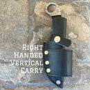 SANITY JEWELRY® Damascus Steel Right Handed Vertical 7" Al Capone - Horizontal & Vertical Carry - Buffalo Horn - 7 inches - AC704