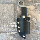 SANITY JEWELRY® Damascus Steel Right Handed Vertical 7" Al Capone - Horizontal & Vertical Carry - Red & Black Wood - 7 inches - AC701