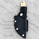 SANITY JEWELRY® Damascus Steel Right Handed Vertical 7" Jesse James Damascus Steel Kitchen & Camp Knife - I'll Be Your Huckleberry - JJ024