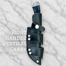 SANITY JEWELRY® Damascus Steel Right Handed Vertical 8.5" Lucky Luciano - Damascus - Buffalo - LL01