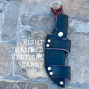 SANITY JEWELRY® Damascus Steel Right Handed Vertical Carry New - 10" Bumpy Johnson - Red & Black Wood - Damascus - Horizontal & Vertical Carry - BJ04