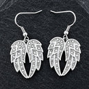 Sanity Jewelry Earrings Angel Heart Wing - Double Wings - Earrings - Silver W/White Stones -  SK2608E