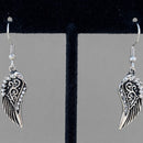 Sanity Jewelry Earrings Angel Wings Mini Earrings - Silver W/White Stones - French wire- SK2294E