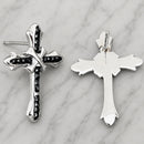 Sanity Jewelry Earrings Bling Cross - Black Stone - Stud - Earrings -  SK2605E