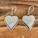 Sanity Jewelry Earrings Crystal Heart Earrings - White - Lever Back - AJ1LE