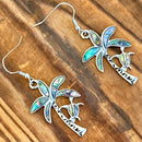 Sanity Jewelry Earrings Sea Shell - Coconut Palm Tree W/Sea Turtle Earrings - SK2571E