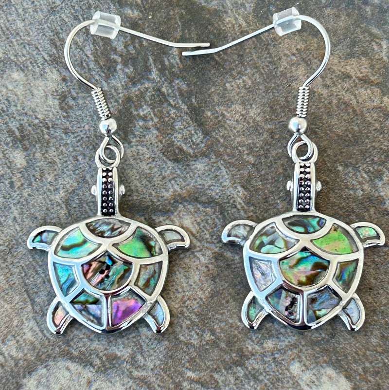 Turtle Shell Earings Sea Shell - Turtle - Land Turtle Earrings - SK2579E