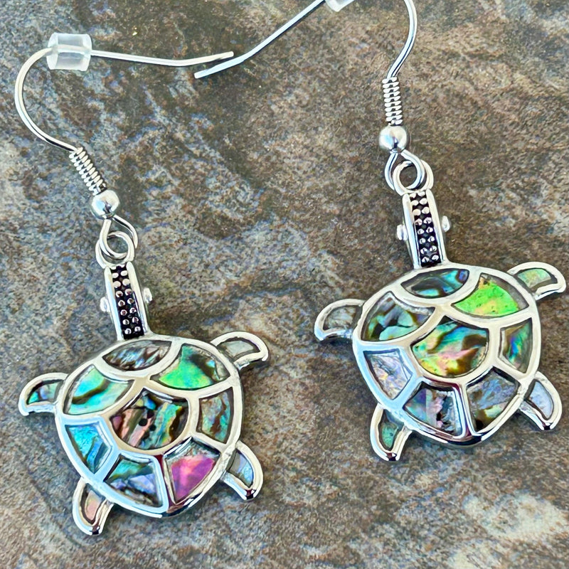 Turtle Shell Earings Sea Shell - Turtle - Land Turtle Earrings - SK2579E