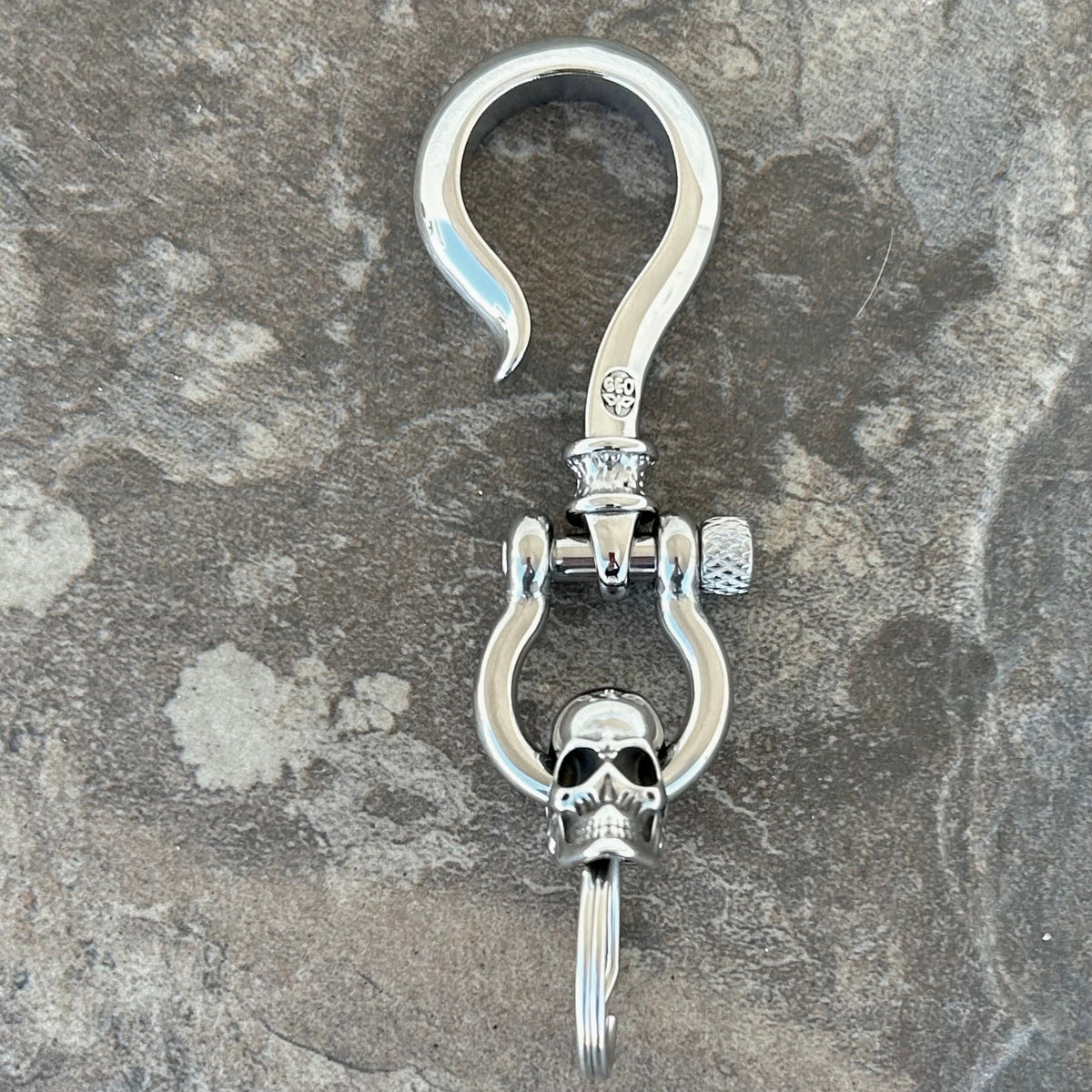 Belt Clip / Clasp - Skull - Polished - Upgrade Your Wallet / Key Chain