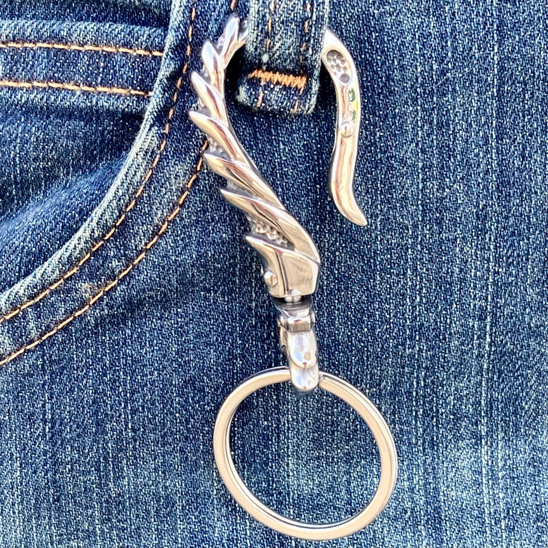 Sanity Jewelry Key Clasp Belt Clip / Clasp - Spiral - Polished - Upgrade Your Wallet / Key Chain - WCC-23